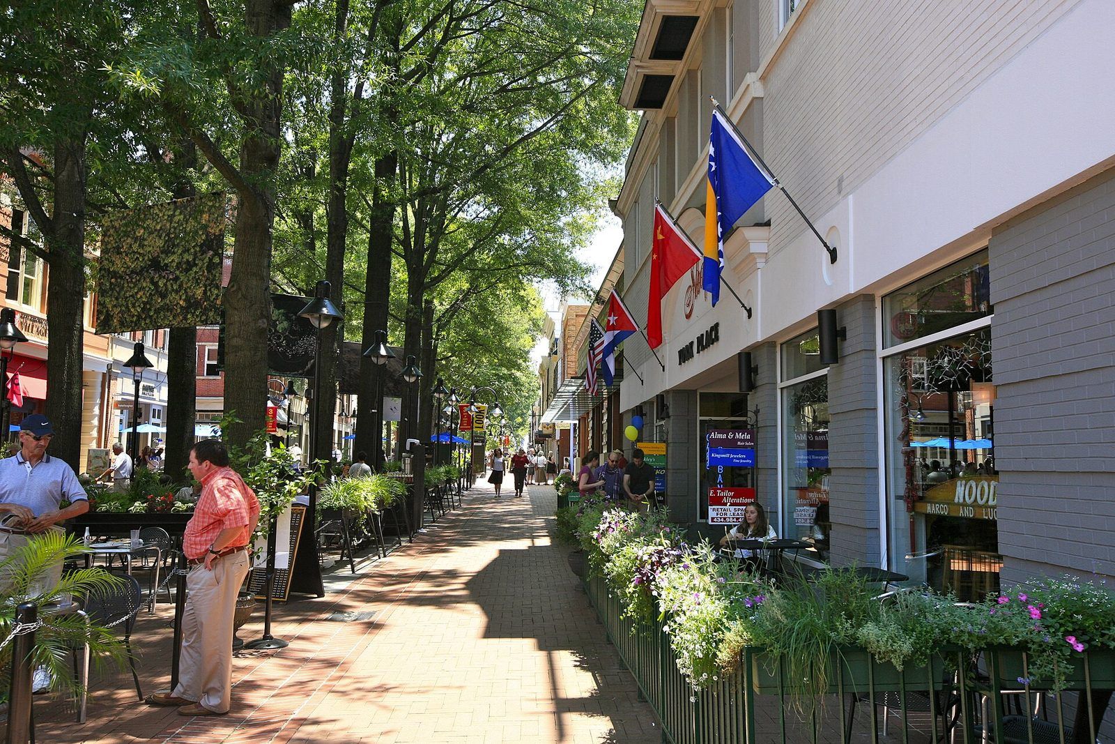 Downtown Mall in Charlottesville, Virginia